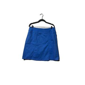 Vintage Chaus Woman's Blue Short Stretch Skirt Size 12